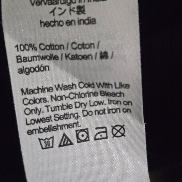 J.Crew Navy Crewneck Sweatshirt Crystal Sequin Embellished Collar Collar Size M - Picture 8 of 8